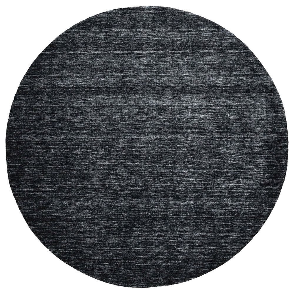 Feizy Luna 10" Round Black Area Rug, , large