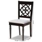Baxton Studio Renaud Dining Chair in Grey/Dark Brown (Set of 2), , large