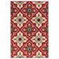 Central Oriental Terrace Tropic Bluffton 9"10" x 12"10" Coral and Snow Area Rug, , large