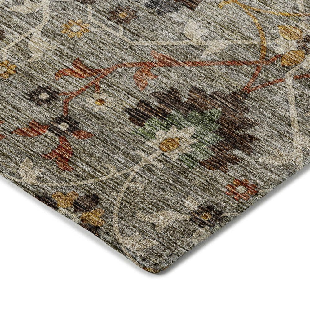 Dalyn Rug Company Silk Road Pewter, Gray, Ivory, Paprika, Sage and Gold 3&#39; x 5&#39; Area Rug, , large