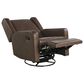 Lifestyle Solutions Emerson Manual Swivel Rocker Recliner in Brown, , large
