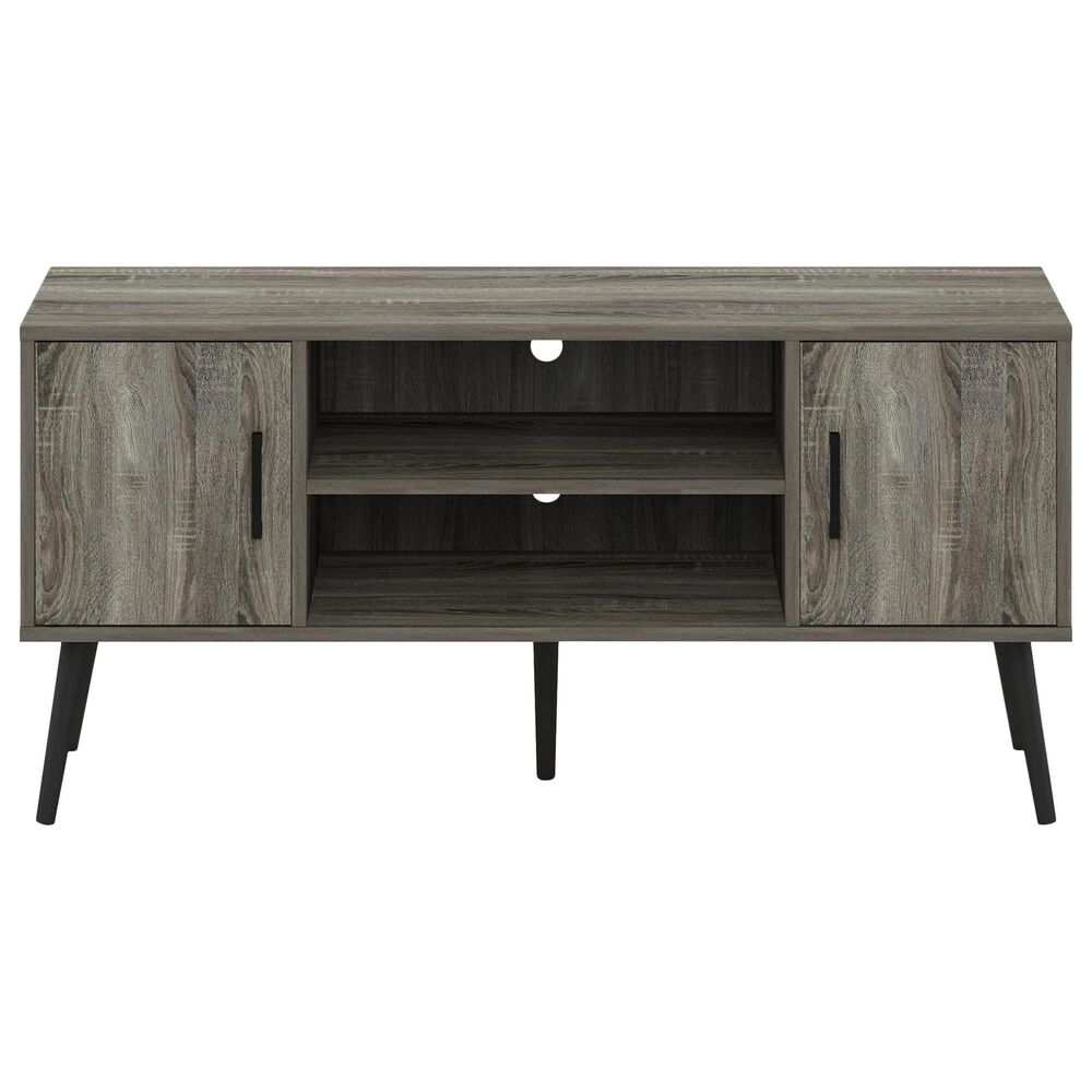 HOMLUX 43.3" TV Stand with 2-Door in French Oak, , large
