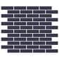 Emser Savvy Navy 1" x 3" on 11" x 12" Glazed Porcelain Mosaic Sheet, , large