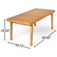 Hearth and Haven Outdoor Rectangular Dining Table in Natural - Table Only, , large