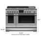 Fisher & Paykel 48" 6-Burner Dual Fuel Range with Griddle in Stainless Steel, , large