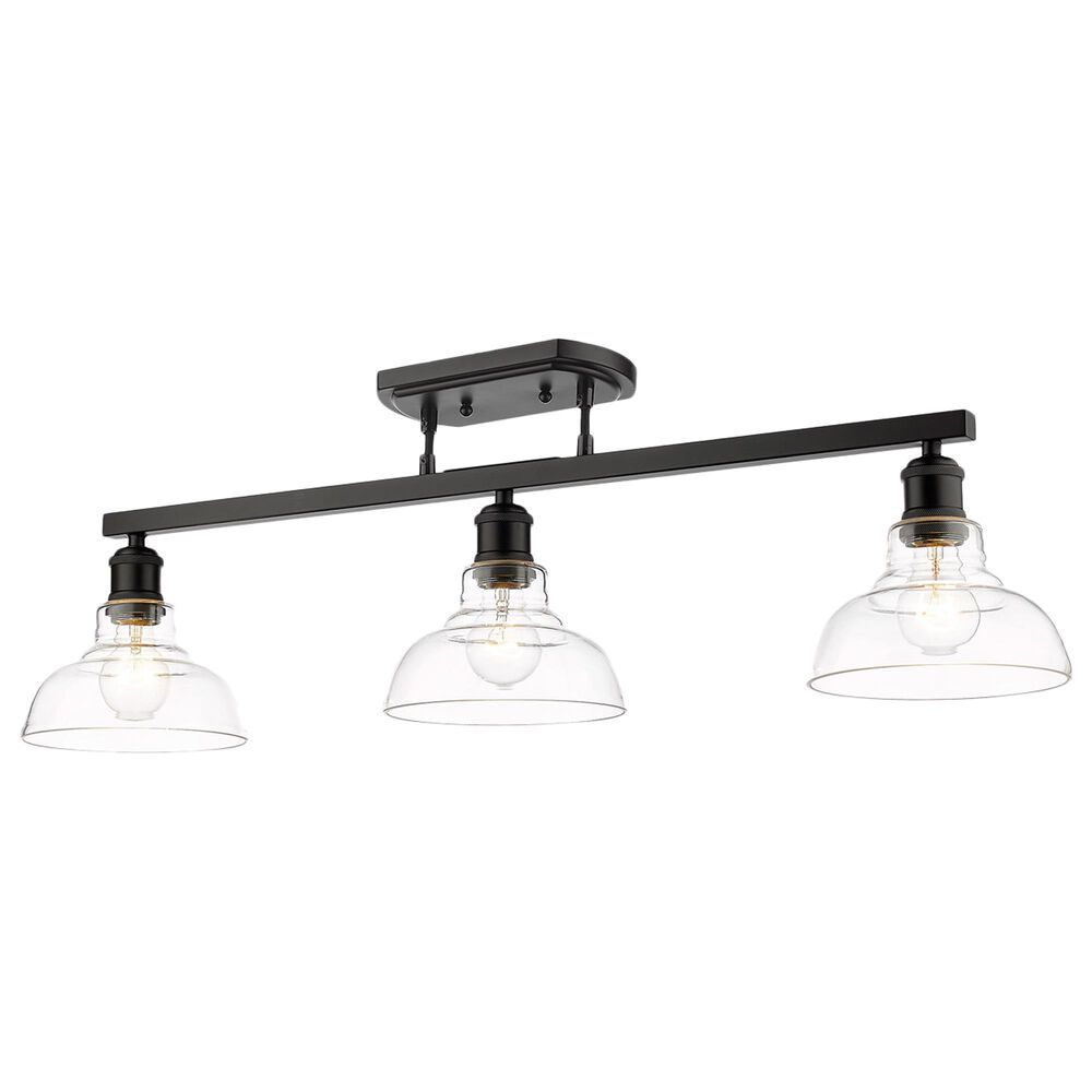 Golden Lighting Carver 3-Light Semi-Flush in Matte Black, , large