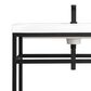 James Martin Vanities Boston 31.5" Single Bathroom Vanity in Matte Black with 3 cm White Glossy Resin Countertop and Rectangular Sink, , large