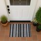 Dalyn Rug Company Soft Essentials Striped Black 2"6" x 3"10" Indoor/Outdoor Area Rug, , large