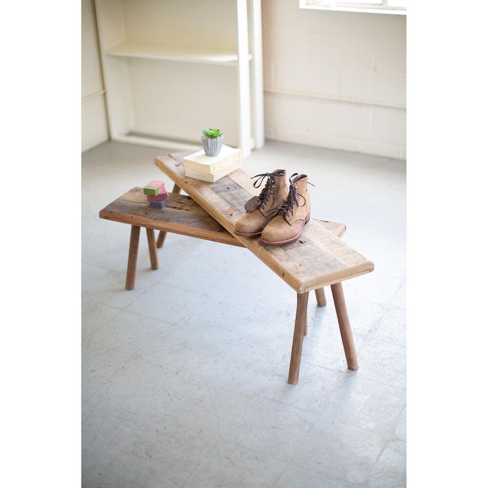 Kalalou Accent Bench in Natural (Set of 2) NFM