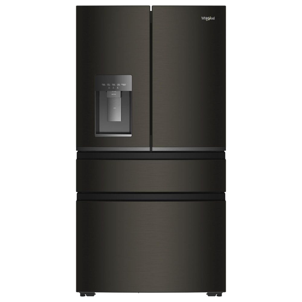 Whirlpool 22 Cu. Ft. 4-Door Depth French Door Refrigerator with Dual Ice Makers in Black Stainless Steel, , large