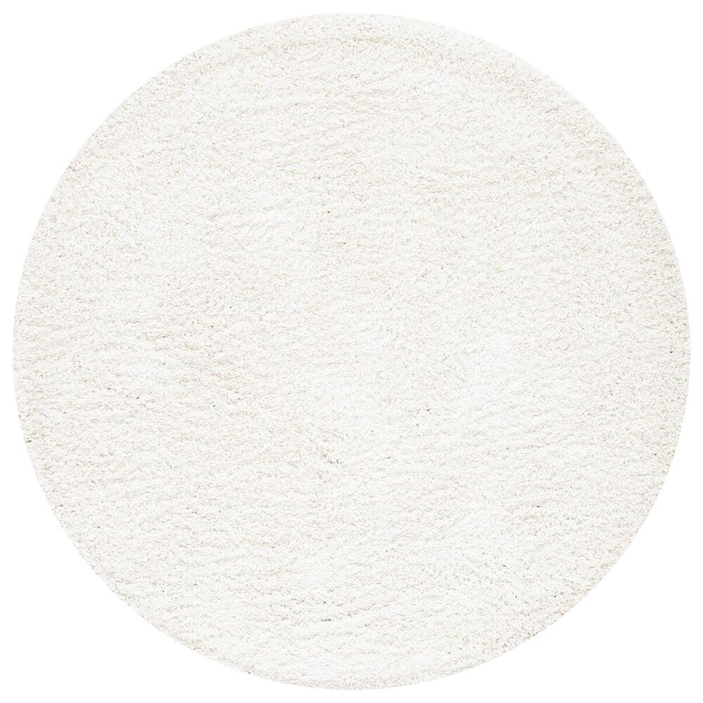 Safavieh August Shag AUG200C 6"7" Round Ivory Area Rug, , large