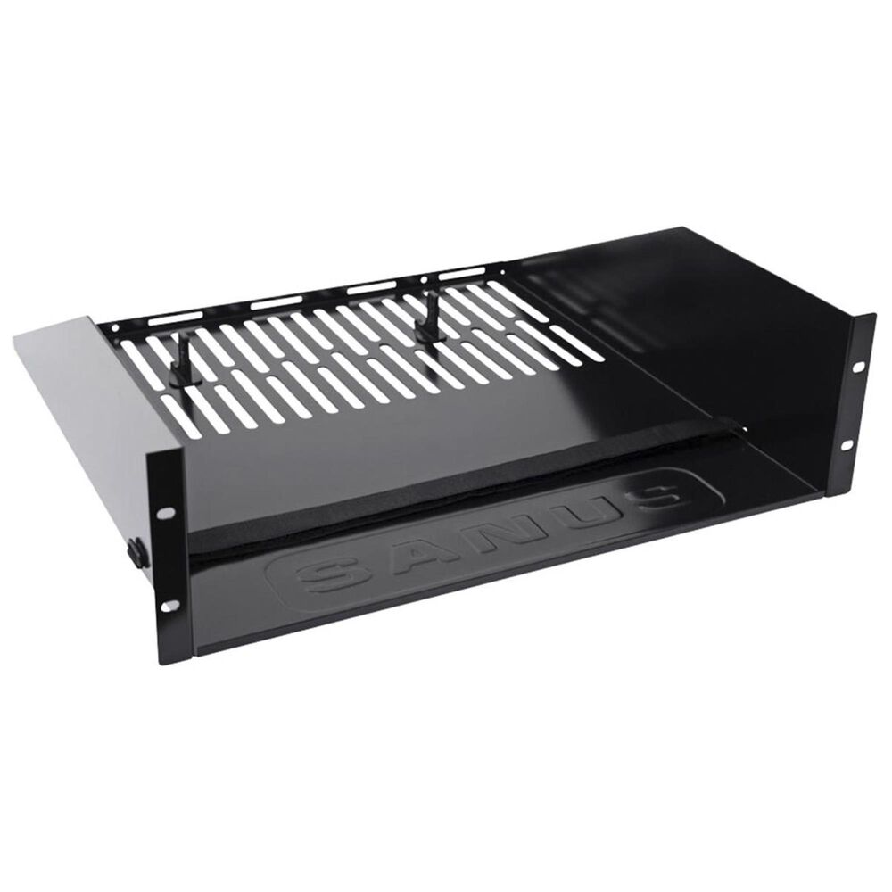 Sanus 3U Vented Rackmount Shelf in Black, , large