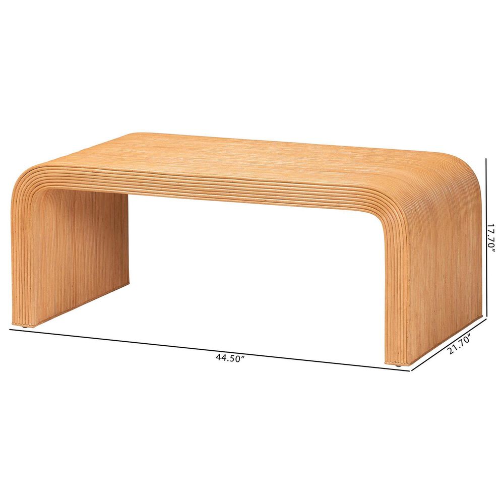 Baxton Studio Guevara Coffee Table in Light Honey, , large