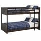 Linon Home Decor Darcy Low Profile Twin over Twin Bunk Bed in Espresso, , large