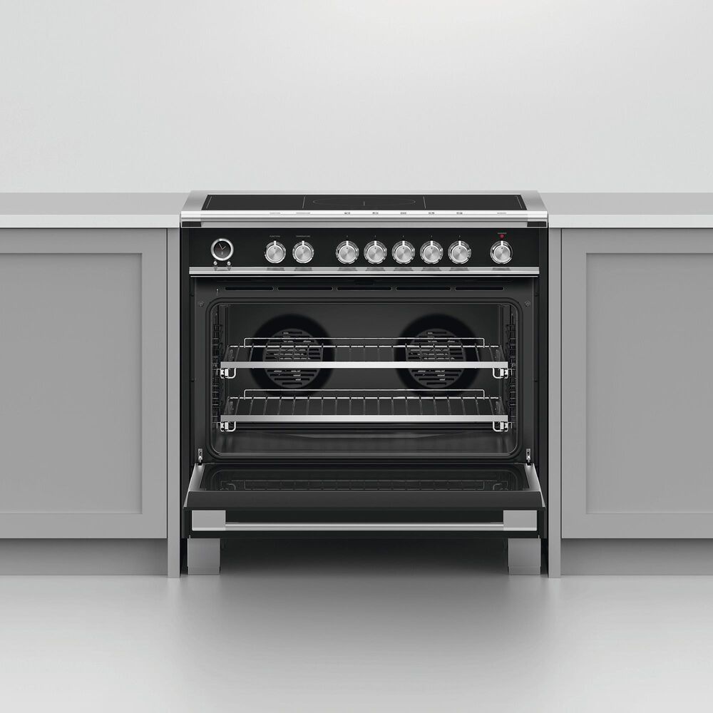 Fisher &amp; Paykel 36&quot; Classic Induction Range with 5 Burners in Black, , large