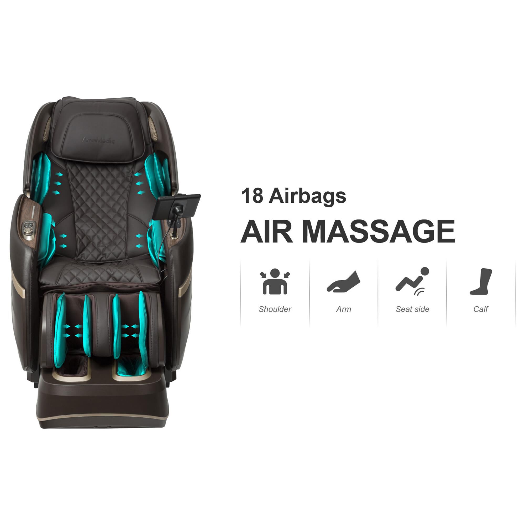 Osaki AmaMedic Hilux 4D Premium Massage Chair in Brown