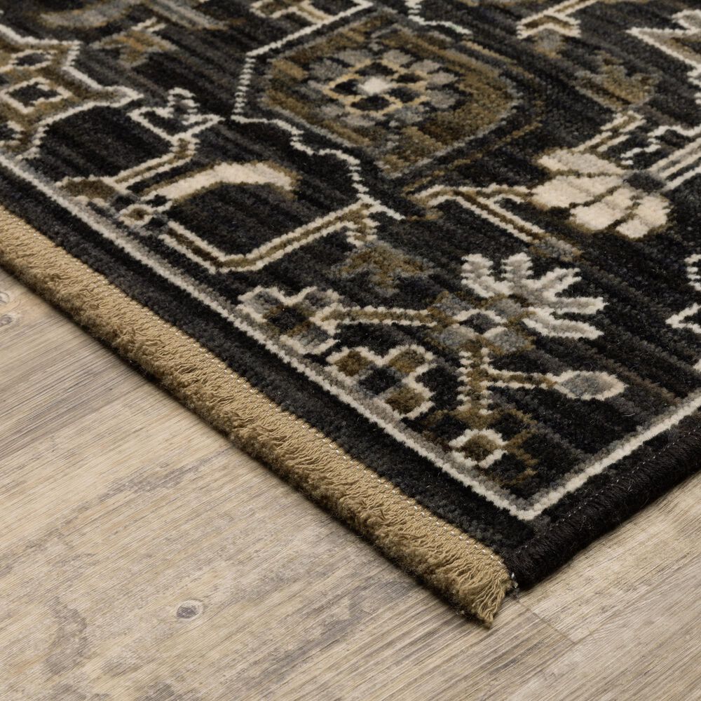 Oriental Weavers Acacia Black and Tan 5'3" x 7'6" Area Rug, , large