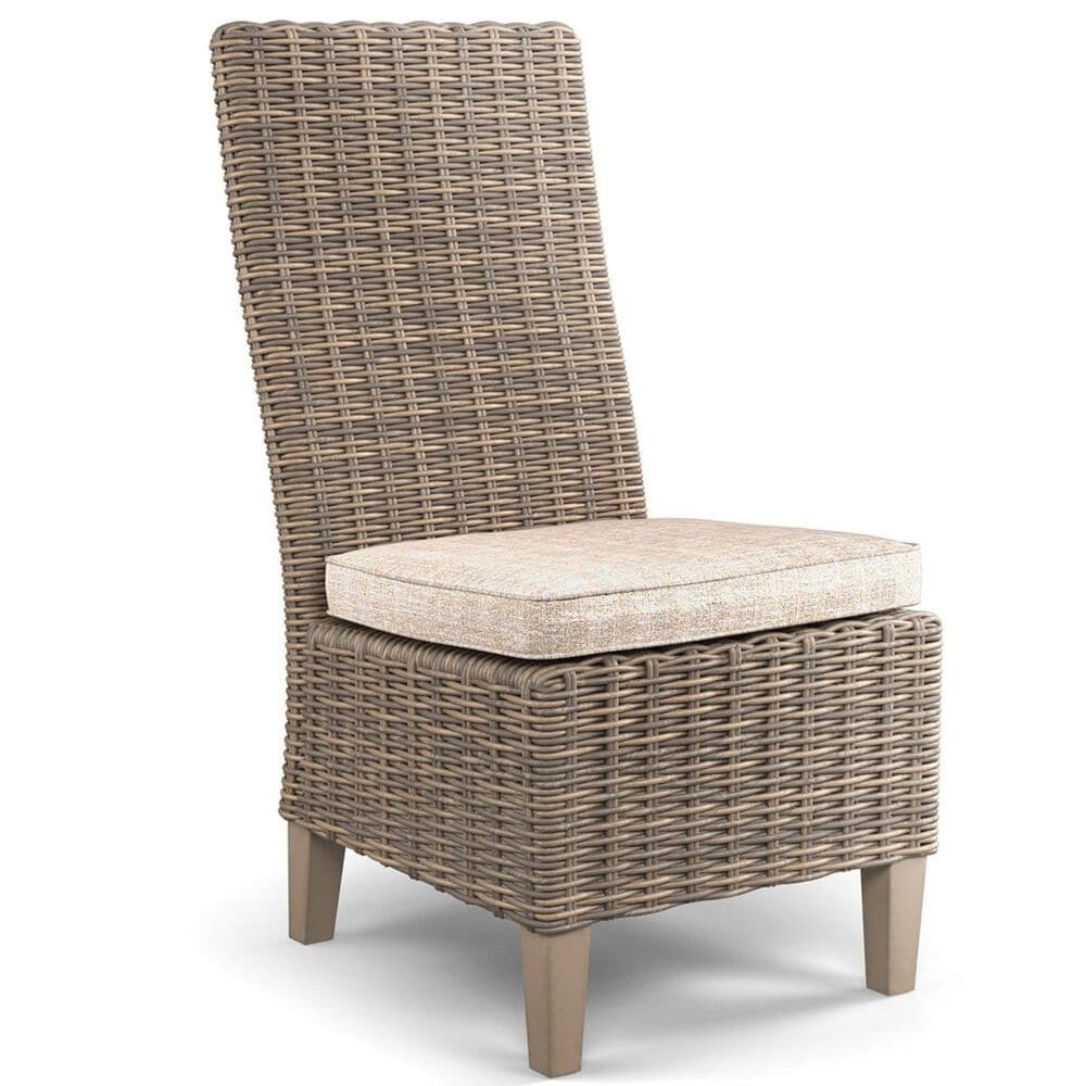 Ashley Beachcroft Chair with Brown Seat in Beige &#40;Set of 2&#41;, , large