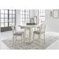 Ashley Robbinsdale Counter Height Dining Table with 2 Leaves in Antique White, , large