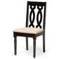 Baxton Studio Callie 7-Piece Dining Set in Sand/Dark Brown, , large