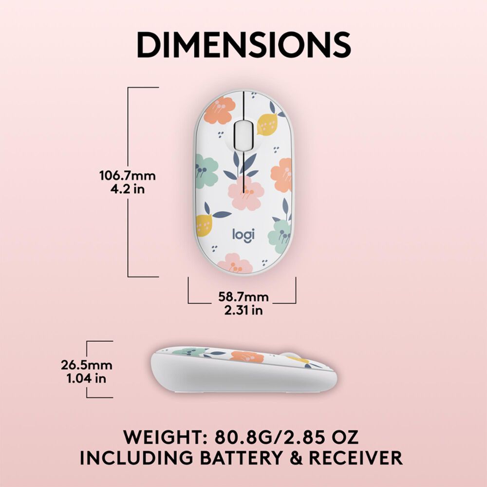 Logitech M340 Wireless Mouse in Floral Bouquet, , large