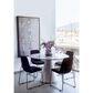 Moe"s Home Collection Otago 47" Dining Table in Gloss White and Brushed Stainless Steel - Table Only, , large