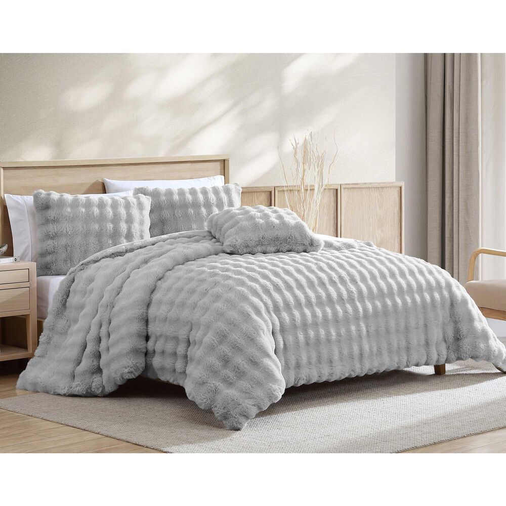 Hallmart Collectibles Bubble 4-Piece Queen Comforter Set in Gray, , large
