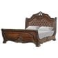 New Heritage Design Bella Note 3-Piece King Sleigh Bedroom Set in Mahogany Brown and Antique Gold, , large