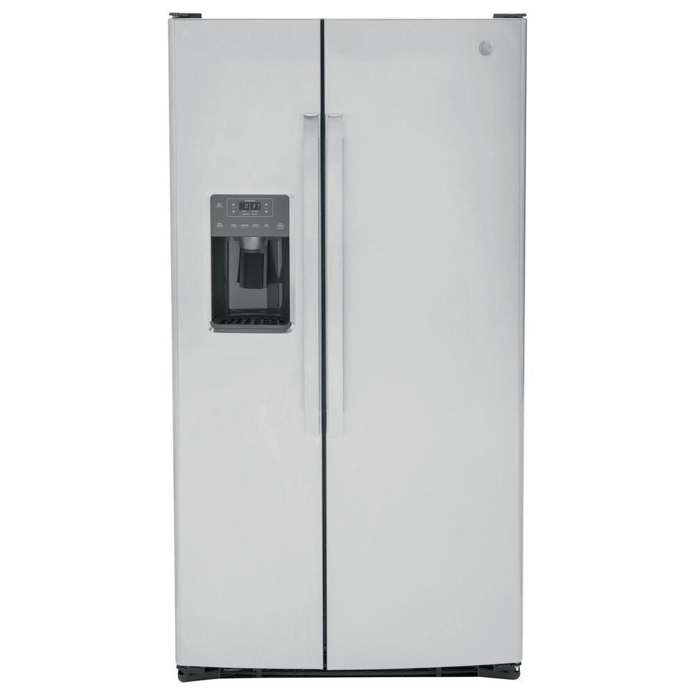 GE Appliances 25.3 Cu. Ft. Side by Side Refrigerator with Energy Star Certified in Fingerprint Resistant Stainless Steel, , large