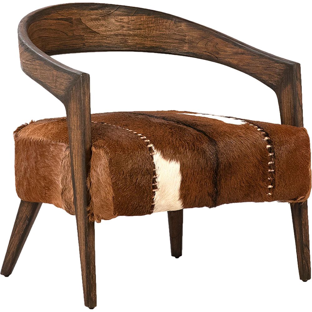 Blue Sun Designs Liara Arm Chair in Mindi Wood and Goat Hide , , large