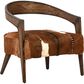 Blue Sun Designs Liara Arm Chair in Mindi Wood and Goat Hide , , large
