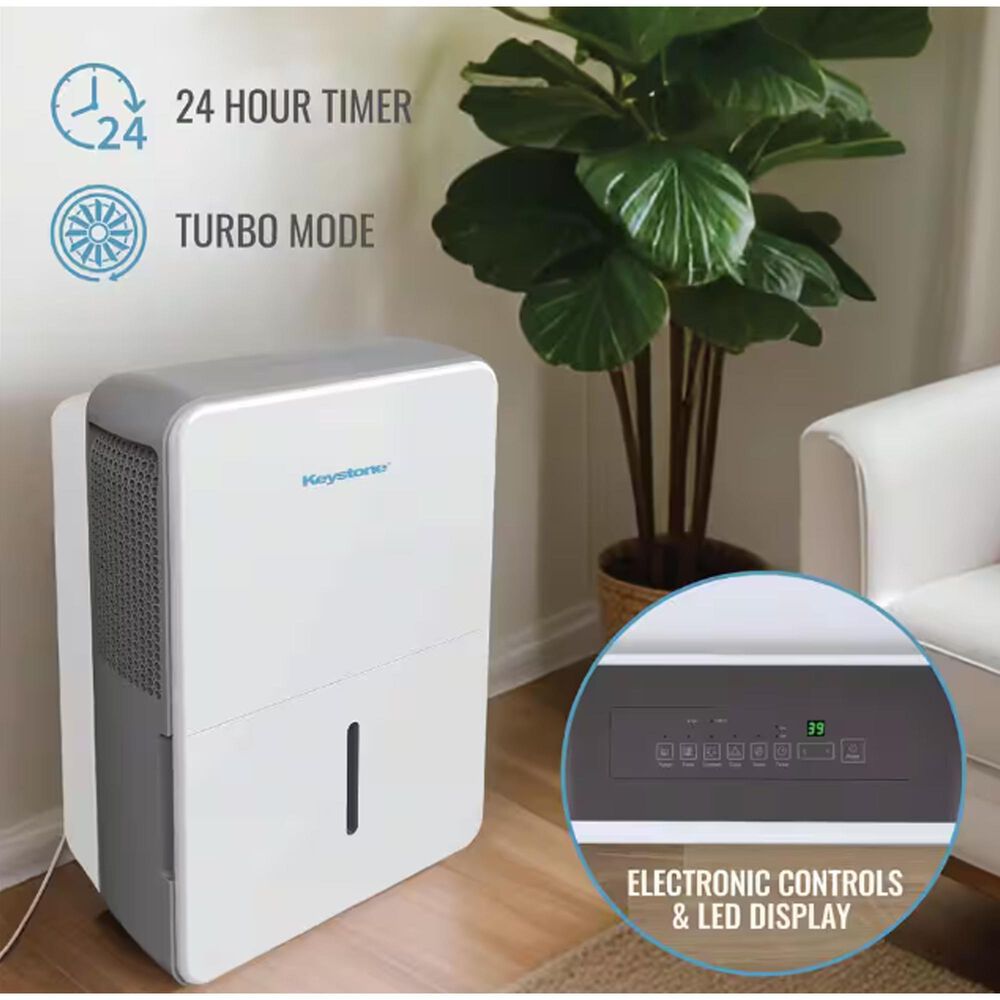 Keystone 22-Pint Dehumidifier in White, , large