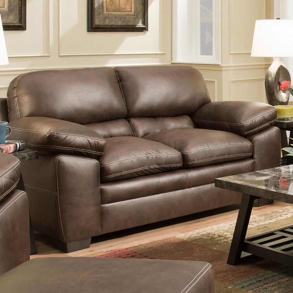 Simmons Upholstery Shiloh Loveseat in Sable, , large