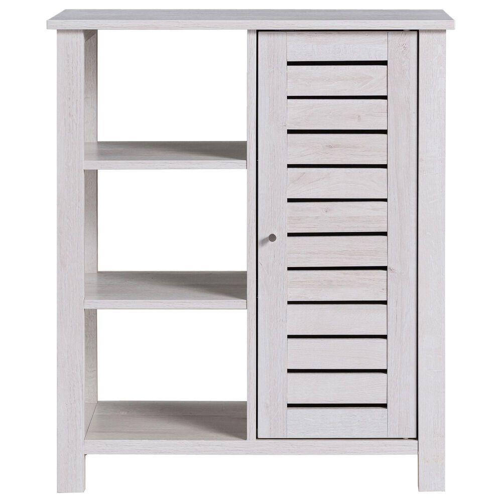 Furniture of America Dunbar Shoe Cabinet in White Oak, , large