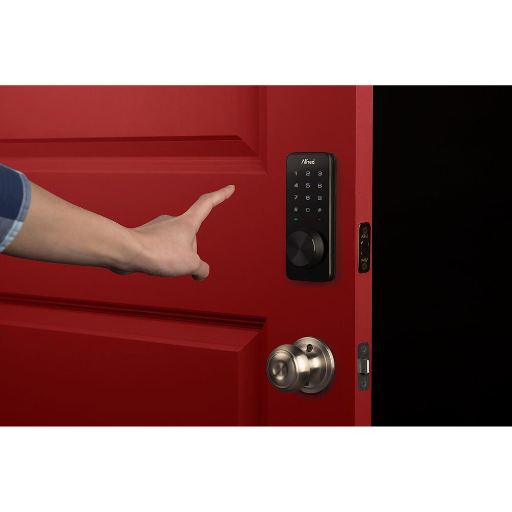 Alfred Db1 Smart Deadbolt Lock Black W/Key NFM