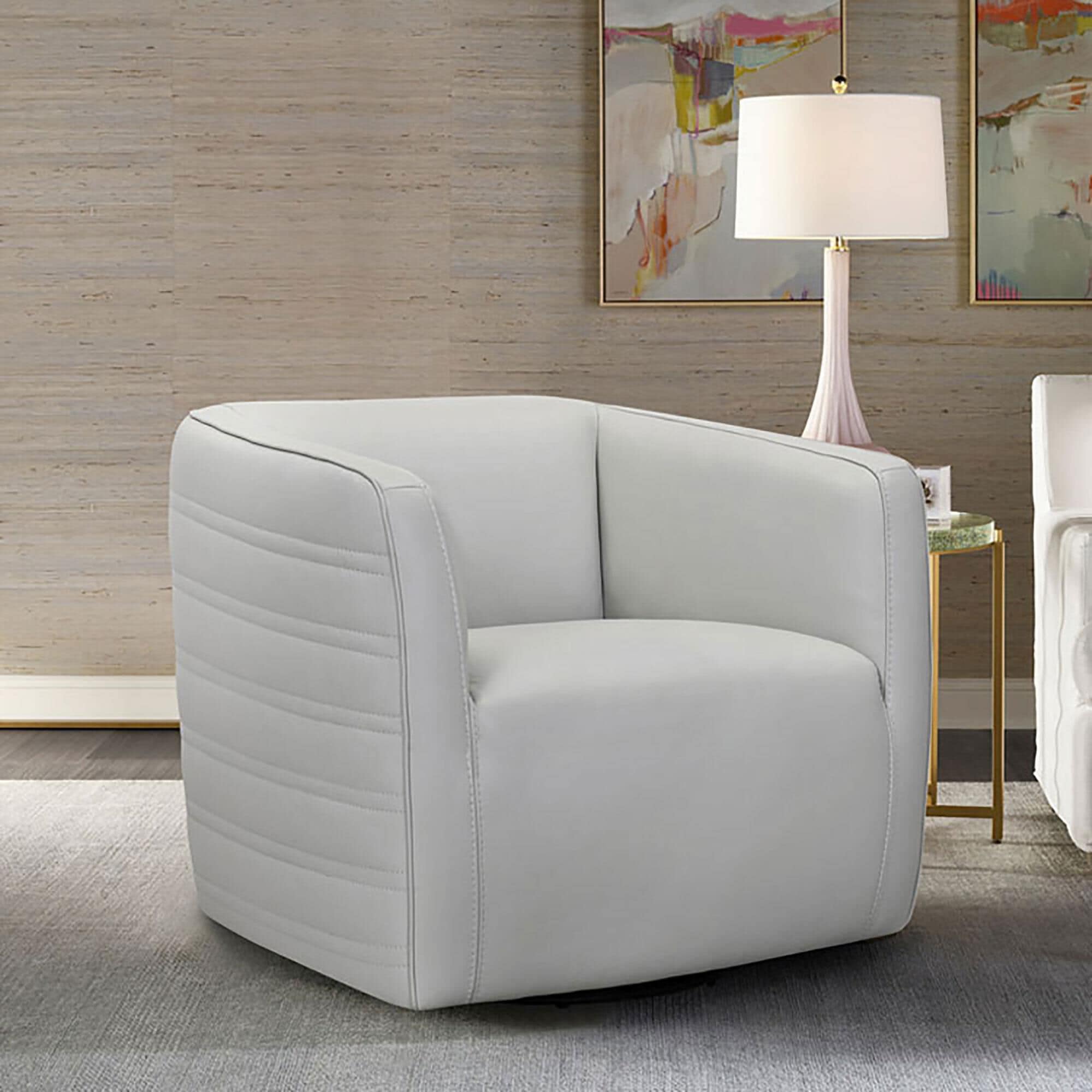 Barrel chair best sale gray