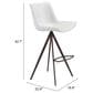 Zuo Modern Aki Bar Stool in White and Dark Brown (Set of 2), , large