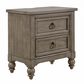 Belle Furnishings Americana Farmhouse 2 Drawer Nightstand in Dusty Taupe and Black, , large