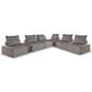 Ashley Bree Zee 8-Piece Outdoor Conversation Set with Two End Tables in Brown, , large