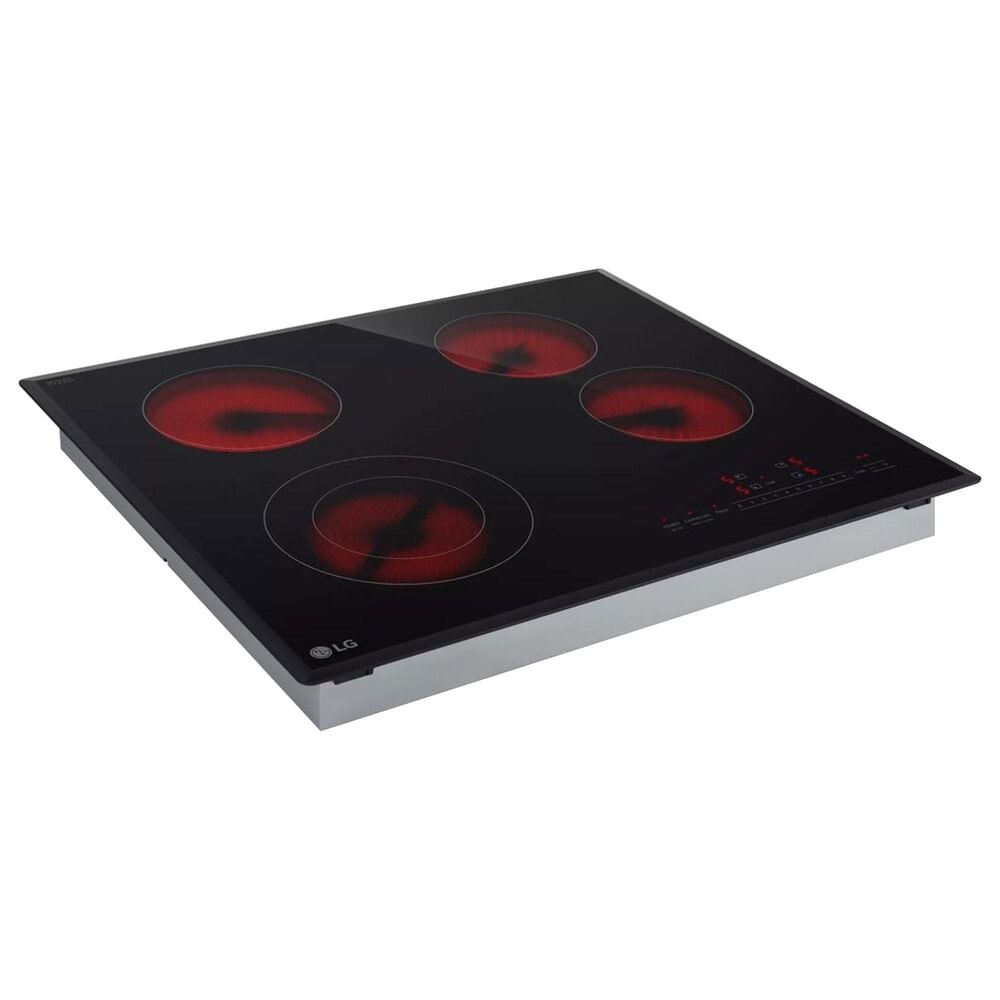 LG 24" Compact Electric Cooktop in Black and Grey, , large