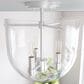 Hunter Sacha 3-Light Semi-Flush Mount in Brushed Nickel, , large