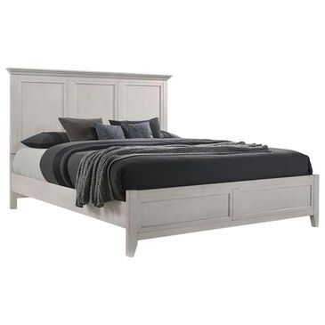 Hawthorne Furniture San Mateo Queen Panel Bed in Rustic White, , large