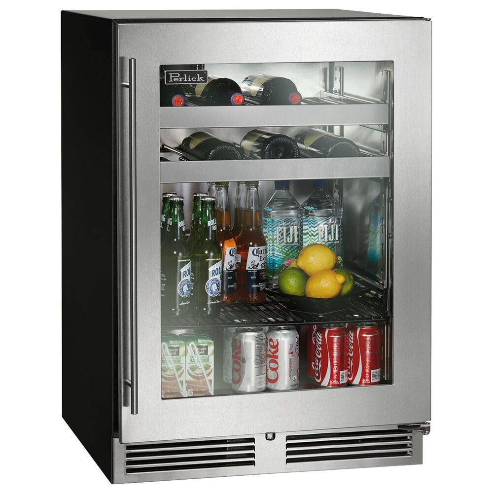 Perlick 5.2 Cu. Ft. C-Series Beverage Center with Glass Door and Right Hinge in Stainless Steel, , large