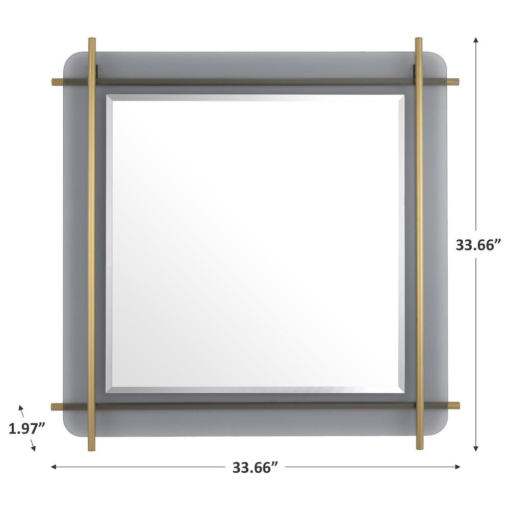 Eichholtz Quinn Mirror in Smoked and Brushed Brass, , large
