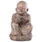 Alfresco Home Wishing Buddha Patio Statue in Brown, , large
