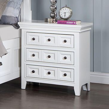 Furniture of America Castile 3-Drawer Nightstand in White, , large