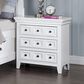 Furniture of America Castile 3-Drawer Nightstand in White, , large