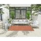 Nourison Twist Reversible 5" x 7" Coral Indoor/Outdoor Area Rug, , large