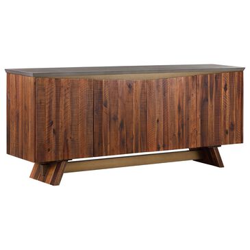 Blue River Picadilly 4-Door Sideboard in Black Brushed and Antique Brass, , large