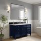 James Martin Vanities Brittany 60" Single Bathroom Vanity in Victory Blue with 3 cm Eternal Jasmine Pearl Silestone Top, Rectangular Sink and FreePower Wireless Charger, , large